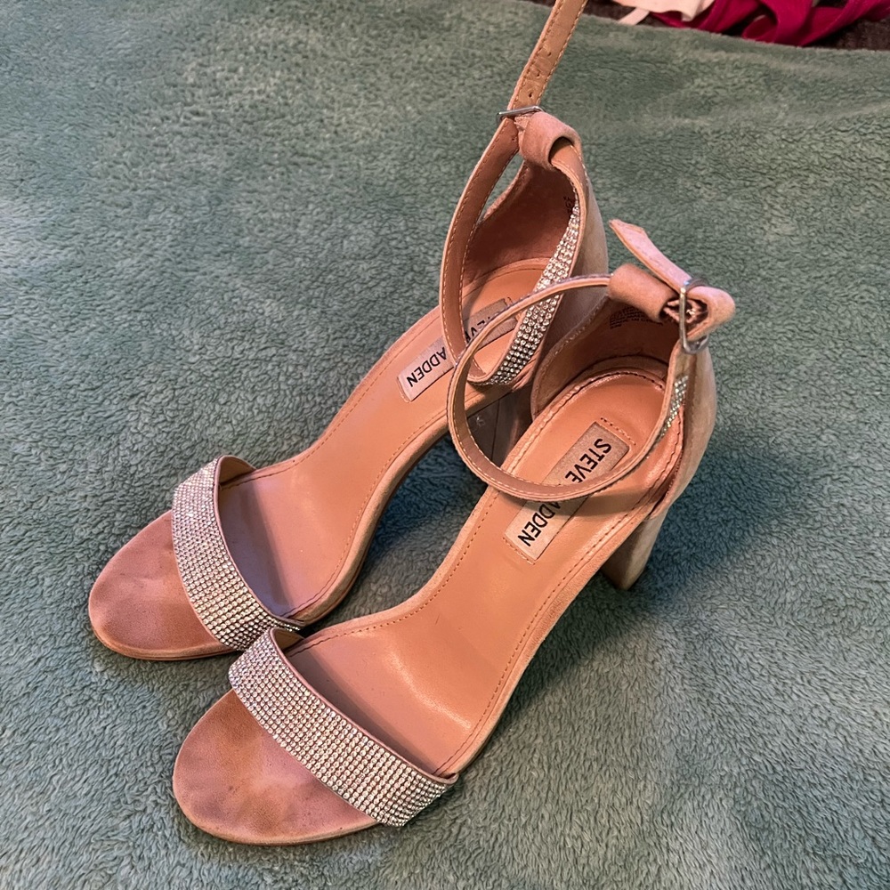 Steve Madden suede and sparkle heels